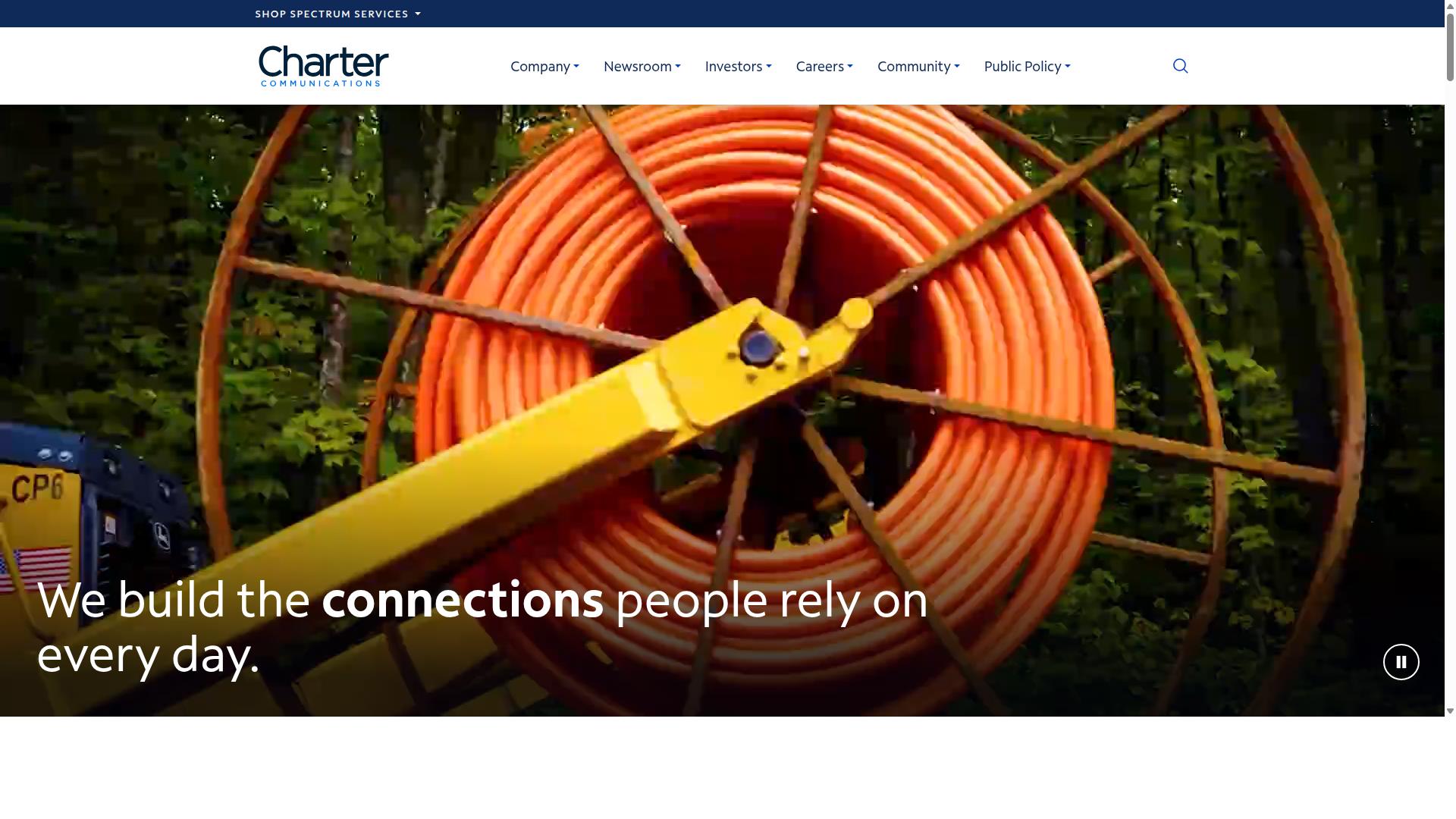 Charter Communications website