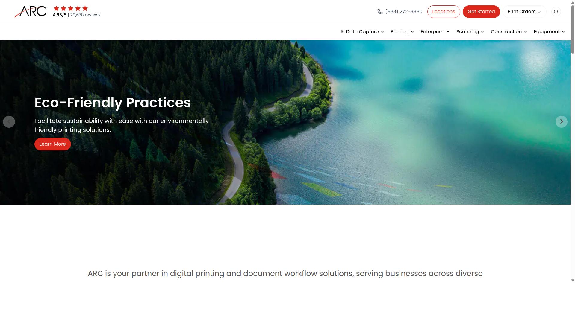 ARC Document Solutions website